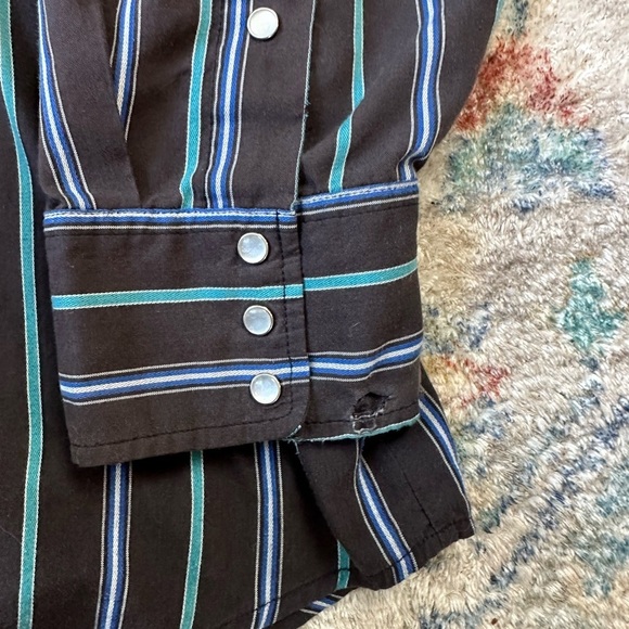 Vintage Ash Creek Trading Pin Striped Pearl Snap Shirt Size XXL - Picture 6 of 6